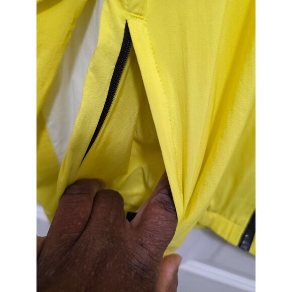 VTG Brooks Y2K Team Washington 90S Yellow & White Jacket Medium Lightweight Wind - Picture 4 of 9